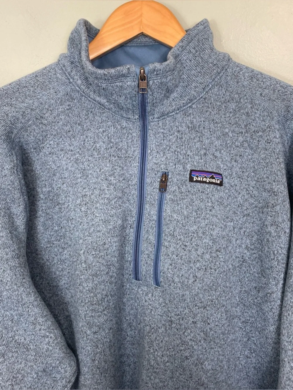 Patagonia Men’s Better Sweater 1/4 Half Zip Pullover Aquatic Blue Sz 3XL - Picture 2 of 10